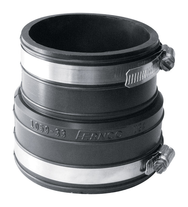 Fernco Schedule 40 3 in. Socket X 3 in. D Socket PVC Flexible Coupling 1 pk