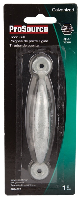 ProSource 20914MGS-PS Door Pull, 3/4 in W, 4-3/4 in D, 1-3/16 in H, Steel, Galvanized