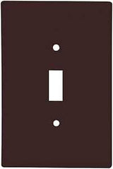Eaton Wiring Devices 2144B-BOX Wallplate, Oversized, 4-1/2 in L, 2-3/4 in W, 1-Gang, Thermoset, Brown, High-Gloss, Pack of 10