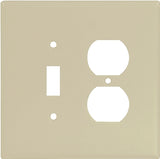 Eaton Wiring Devices 2148V-BOX Combination Wallplate, 5-1/4 in L, 5-5/16 in W, 2 -Gang, Thermoset, Ivory, Pack of 10