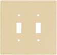 Eaton Wiring Devices 2149V-BOX Wallplate, 5-1/4 in L, 5.31 in W, 2 -Gang, Thermoset, Ivory, Pack of 10