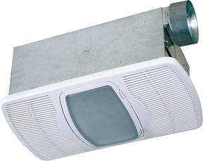 Air King AK55L Exhaust Fan, 0.3 A, 120 V, 70 cfm Air, 5 sones, Incandescent, LED Lamp, 4 in Duct, White