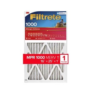Filtrete 16 in. W X 25 in. H X 1 in. 1000 MPR Pleated Allergen Air Filter 1 pk, Pack of 4