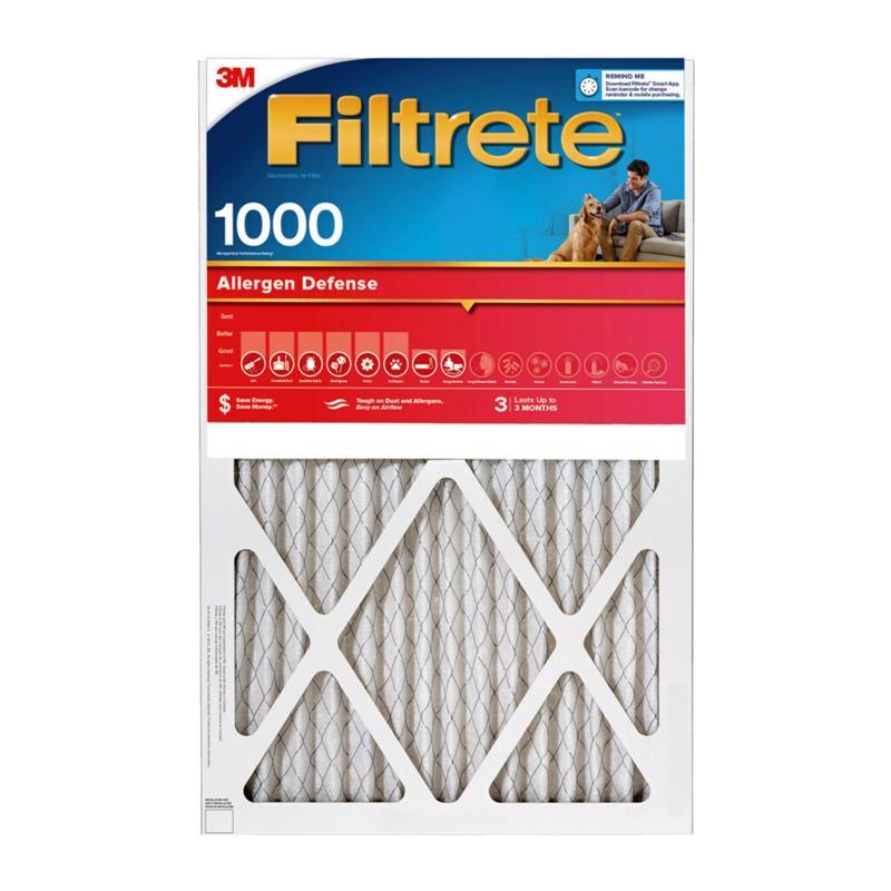 Filtrete 16 in. W X 25 in. H X 1 in. 1000 MPR Pleated Allergen Air Filter 1 pk, Pack of 4