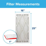 Filtrete 16 in. W X 25 in. H X 1 in. 1000 MPR Pleated Allergen Air Filter 1 pk, Pack of 4