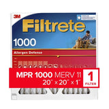 Filtrete Allergen Defense 20 in. W X 20 in. H X 1 in. 1000 MPR Pleated Air Filter 1 pk, Pack of 4