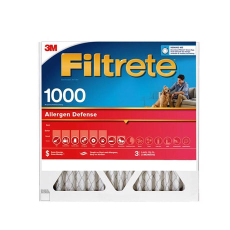 Filtrete Allergen Defense 20 in. W X 20 in. H X 1 in. 1000 MPR Pleated Air Filter 1 pk, Pack of 4