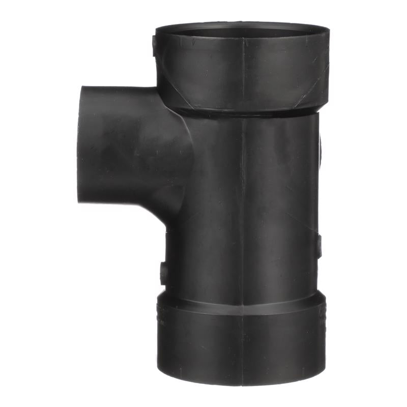 Charlotte Pipe 3 in. Hub X 3 in. D Hub ABS Sanitary Tee