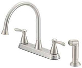 Boston Harbor F8210001NP Kitchen Faucet, 1.8 gpm, 4-Faucet Hole, Metal/Plastic, Stainless Steel, Deck, Lever Handle