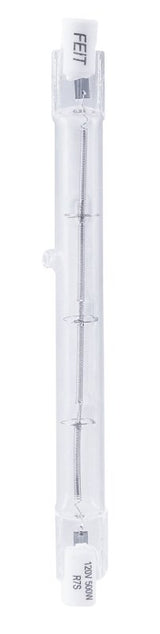Feit Electric BPQ500T3/CL2RP Halogen Bulb, 500 W, Double End Lamp Base, T3 Lamp, 9500 Lumens, 2000 hr Average Life