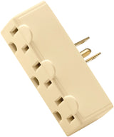 Eaton Wiring Devices BP1147V Outlet Adapter, 2-Pole, 15 A, 125 V, 3-Outlet, Ivory, NEMA: NEMA 5-15R