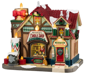 LIC LTD 45222 Kristin Candle Shop, Caddington Village, Resin, Pack of 4