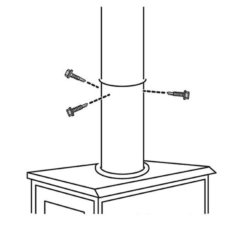 Imperial Steel Stove Pipe Screw, Pack of 12