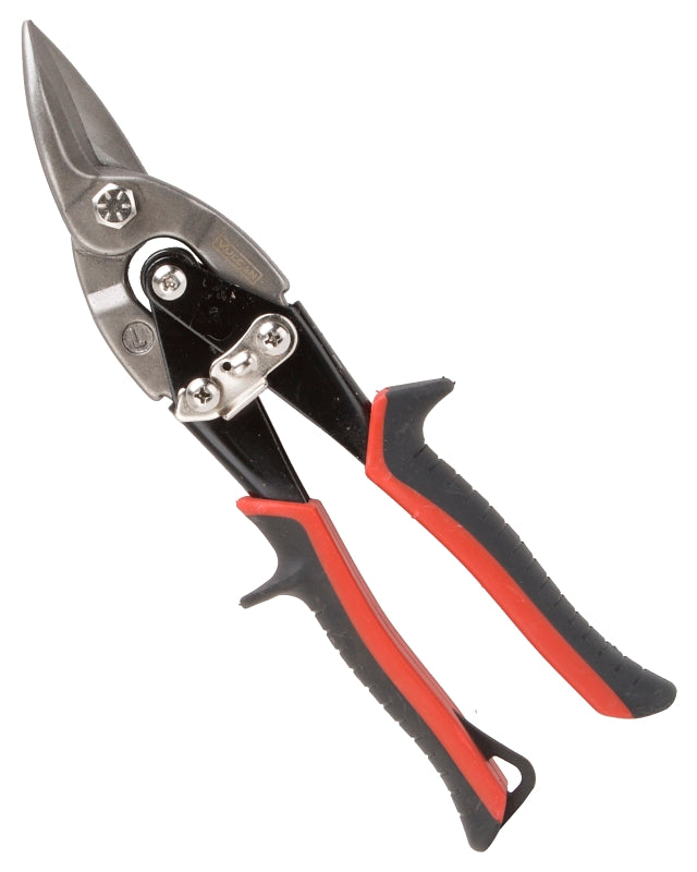 Vulcan TS-01010 Aviation Snip, 10-1/8 in OAL, Left Cut, Chrome Vanadium Steel Blade, Cushion Grip Handle