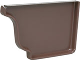 Amerimax 2520619 Gutter End Cap, 5 in L, Rubber, Brown, For: 5 in K-Style Gutter System