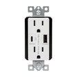 Eaton TRUSBPDAC15W-BOX Receptacle, 15 A, 125 V, Type A, C USB, NEMA: 5-15R, White, Pack of 4