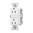 Eaton TRGF15W-BX-L Receptacle, 125 V, 15 A, NEMA: 5-15R, GFCI Socket, Back, Side Wiring, White, Pack of 6