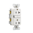 Eaton TRGF20W-BX-L Receptacle, 125 V, 20 A, NEMA: 5-20R, GFCI Socket, Back, Side Wiring, White, Pack of 10