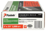 Paslode 650387 Framing Nail, Tape Collation, 3 in L, Steel, Hot-Dipped Galvanized, Full Round Head