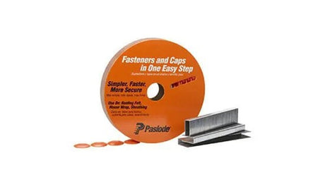 Paslode FasCaps 650592 Staple, 3/8 in W Crown, 1 in L Leg, Galvanized, 18 ga