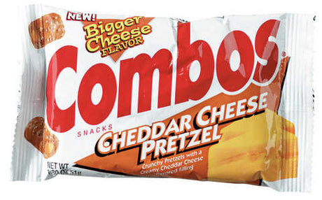 Combos Cheddar Cheese Pretzel Crackers 1.8 oz Packet, Pack of 18