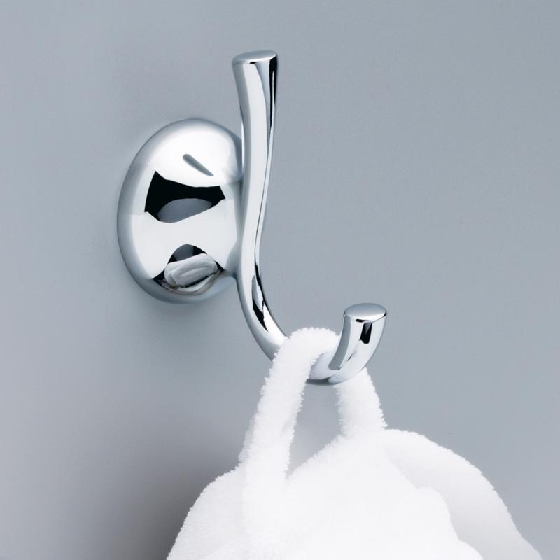 Delta Foundations 4.07 in. H X 3.29 in. W X 2.28 in. L Chrome Silver Robe Hook