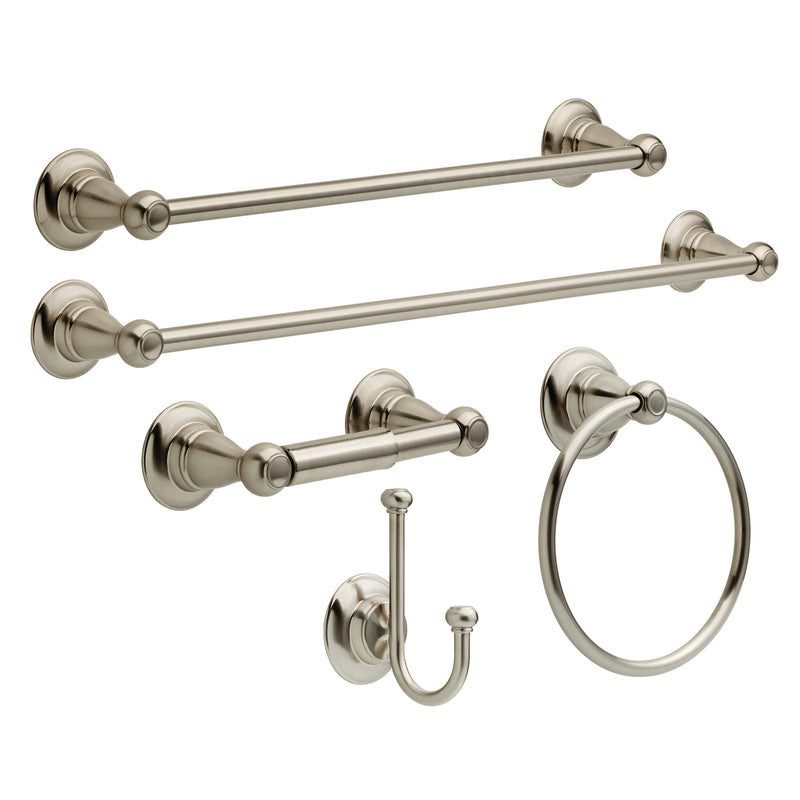 Delta Porter Brushed Nickel Silver Toilet Paper Holder, Pack of 2