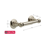 Delta Porter Brushed Nickel Silver Toilet Paper Holder, Pack of 2