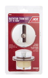 Ace 1 Chrome Plated Lift N Turn Bath Drain Trim Kit