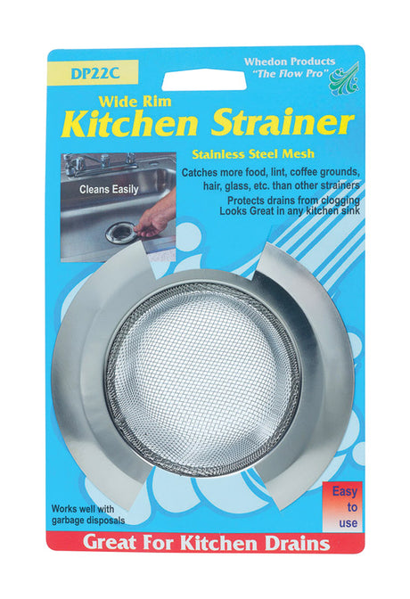 Whedon 4-1/2 in. D Chrome Stainless Steel Sink Strainer, Pack of 10
