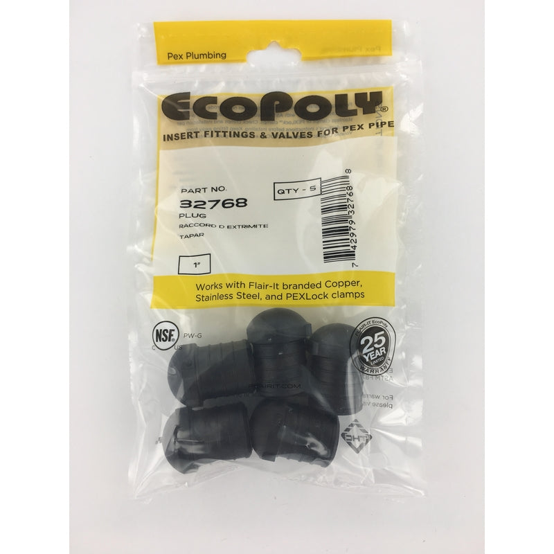 Flair-It Ecopoly 1 in. PEX Barb X 1 in. D PEX Plastic Plug