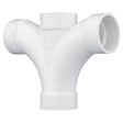 Charlotte Pipe Schedule 40 2 in. Hub X 2 in. D Hub PVC Reducing Double Fixture Fitting Tee 1 pk