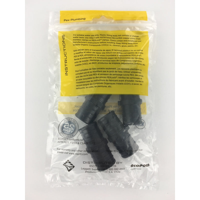 Flair-It Ecopoly 1 in. PEX Barb X 1 in. D PEX Plastic Coupling