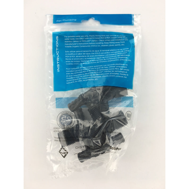 Flair-It Ecopoly 1/2 in. PEX Barb X 1/2 in. D PEX Plastic Tee