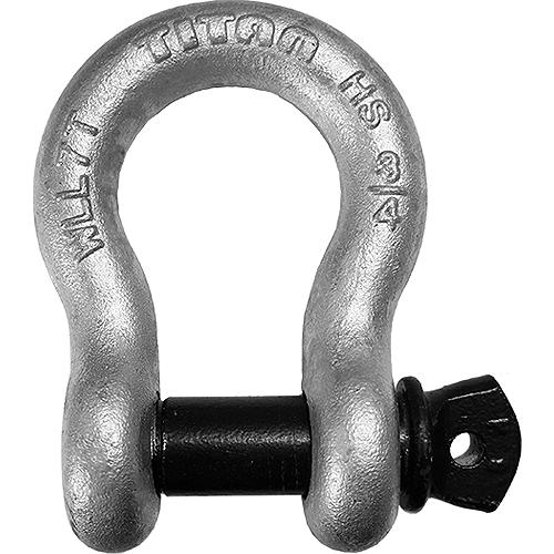 High Strength Galvanized Bow Shackle, 1"
