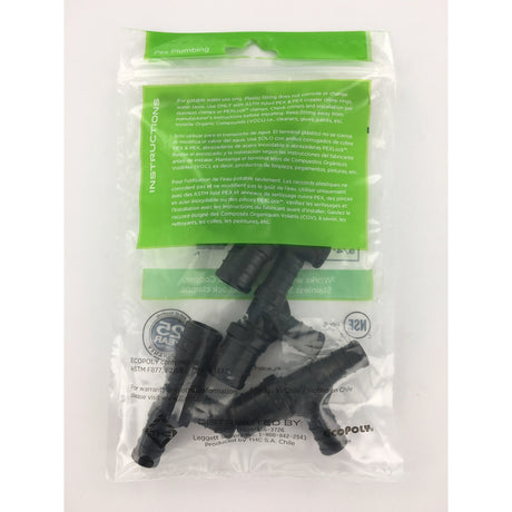 Flair-It Ecopoly 3/4 in. PEX Barb X 1/2 in. D PEX Plastic Reducing Tee