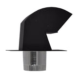 Imperial Premium 9 in. L X 4 in. D Black/Silver Galvanized Steel Roof Cap with Collar, Pack of 3