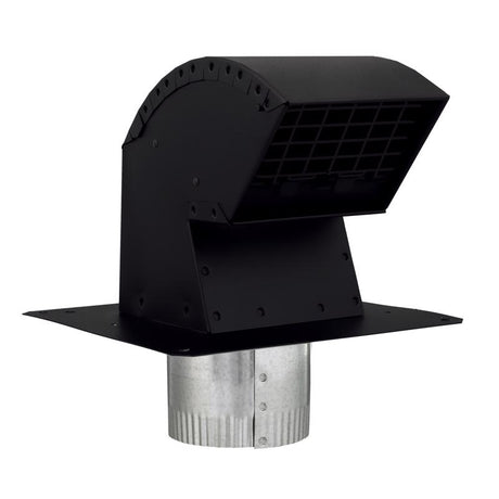 Imperial Premium 9 in. L X 4 in. D Black/Silver Galvanized Steel Roof Cap with Collar, Pack of 3