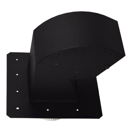 Imperial Premium 9 in. L X 4 in. D Black/Silver Galvanized Steel Roof Cap with Collar, Pack of 3