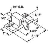 Prime-Line U 9870 Door Lock, Alike Key, Aluminum, Aluminum, 3/16, 1/8, 1/4 in Thick Door