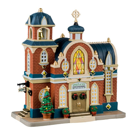 LIC LTD 45253 Spirit of Joy Community Church, Caddington Village, Porcelain, Pack of 4