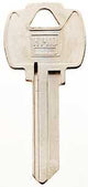 Hy-Ko 11010FA3 Key Blank, Brass, Nickel, For: Falcon Cabinet, House Locks and Padlocks, FA3 Key Number, Pack of 10