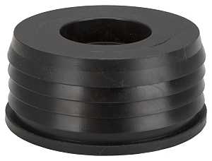 ProSource 44U-205 Hub Donut, 4 x 2 in, PVC, Black