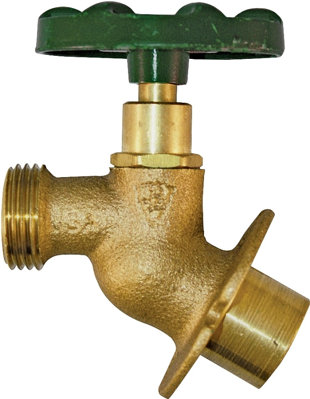 Arrowhead Brass 255SWLF Sillcock Valve, 1/2 x 3/4 in Connection, Sweat x Male Hose, 8 to 9 gpm, 125 psi Pressure