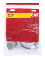 Ace 1-1/2 in. D Chrome Plated Brass J Bend