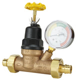 Apollo 3/4 in. Double Union Double Union PEX Bronze Water Pressure Regulator with Gauge