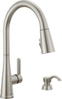 Delta Greydon 19826Z-SPSD-DST Pull-Down Kitchen Faucet, 1.8 gpm, 1-Handle, 1, 2, 3, 4-Faucet Hole