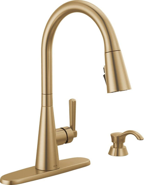 Delta Boyd Series 19893Z-CZSD-DST Pull-Down Kitchen Faucet with ShieldSpray Technology, 1.8 gpm, 1-Handle, Zinc