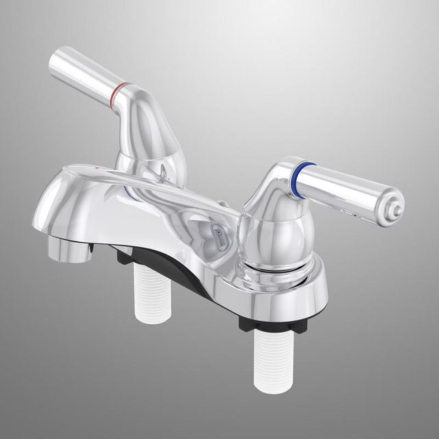 Home Plus Chrome Contemporary Centerset Bathroom Sink Faucet 4 in.