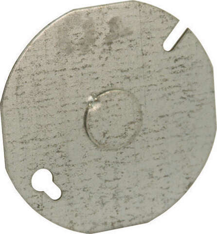 Raco Round Steel 3-1/2 in. H X 3-1/2 in. W Flat Box Cover, Pack of 10